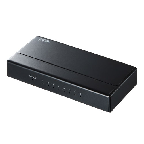 サンワサプライ ギガビット対応スイッチングハブ(8ポート・マグネット付き) LAN-GIGAP801BK