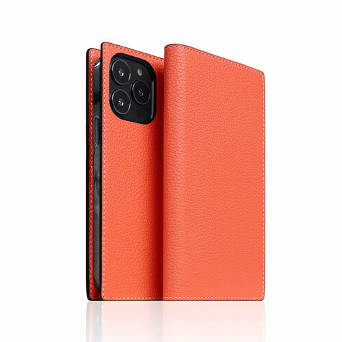 y|Cg5{ }\5/16()01:59܂ŁIzSLG Design Neon Full Grain Leather Diary Case for iPhone 14 Pro Coral 蒠^ SD24323i14PCR