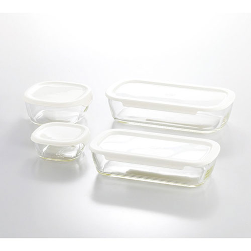ハリオ 耐熱ガラス製保存容器4点セット 2154-045
