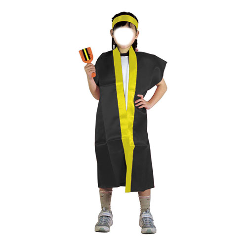 カラー不織布ハッピ 園児用 Cサイズ（黄）半被 運動会 体育祭 衣装 ダンス 踊り チーム イベント アーテック 4052