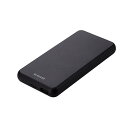 エレコム モバイルバッテリー/リチウムイオン電池/薄型/15W/10000mAh/Type-C1ポート/USB-A1ポート/ブラック DE-C38-10000B...