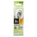 【5個セット】 MCO 電話機コード 6極4芯 2m 白 DC-402/WHX5