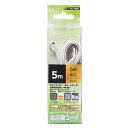 【5個セット】 MCO 電話機コード 6極4芯 5m 白 フラット DC-F405/WHX5