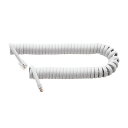 【5個セット】 MCO 受話器用カールコード 0.3m クロス結線 グレー DC-J403/GYX5