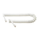 【5個セット】 MCO 受話器用カールコード 0.6m クロス結線 白 DC-J406/WHX5
