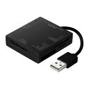 【4/27(土)9:59まで！お買い物マラソン ポイント5倍実施中】サンワサプライ USB2.0 カードリーダー 4スロット ブラック ADR-ML15BKN