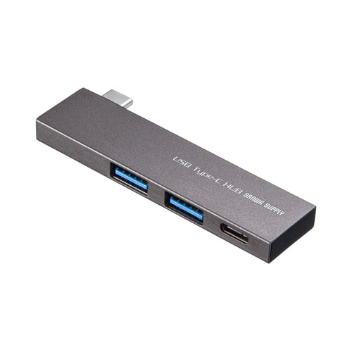 サンワサプライ USB Type-C 3ポートスリムハブ USB-3TCH22SN