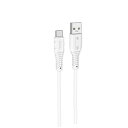 JTT hoco X67 nanoシリコンケーブル 5A USB-A to Type-C ホワイト X67-NANOSAT-WH(2)