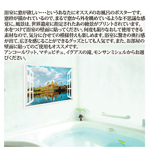 昭プラ お風呂のポスター 世界遺産 アンコールワット + 薬用入浴剤ギフトセット B6133529+8100441