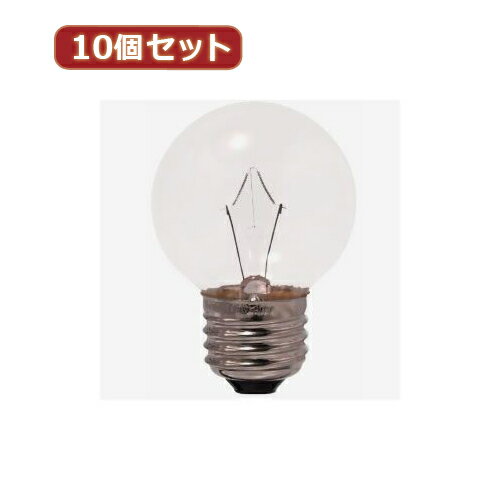 YAZAWA 10個セット ベビーボール球40WクリアE26 G502640CX10