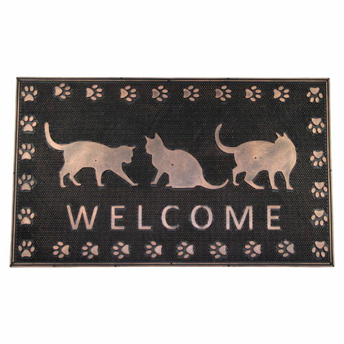 ライフエイド 屋外用 泥よけ玄関マット(3匹の猫) 811526