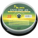 C DVD-RW 4.7GB 10Xsh f[^p 4{Ή [J[[x MR.DATA DVD-RW47 4X10PS