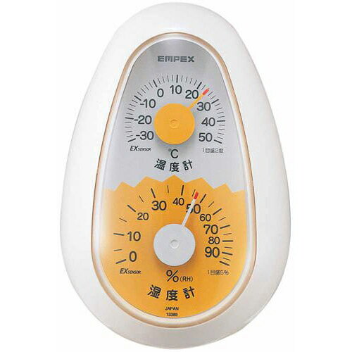 EMPEX 温度・湿度計 起き上がりこぼし 温度・湿度計 TM-2321 ホワイト