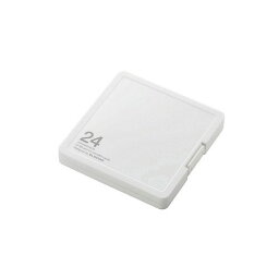 エレコム　SD/microSDカードケース(プラスチックタイプ) SDメモリーカード12枚/microSDメモリーカード12枚 ホワイト CMC-SDCPP24WH