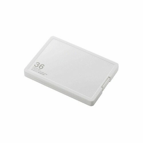 【ポイント5倍 ワンダフルデー 6月1日 0:00～23:59限定】エレコム　SD/microSDカードケース(プラスチックタイプ) SDメモリーカード18枚/microSDメモリーカード18枚 ホワイト CMC-SDCPP36WH