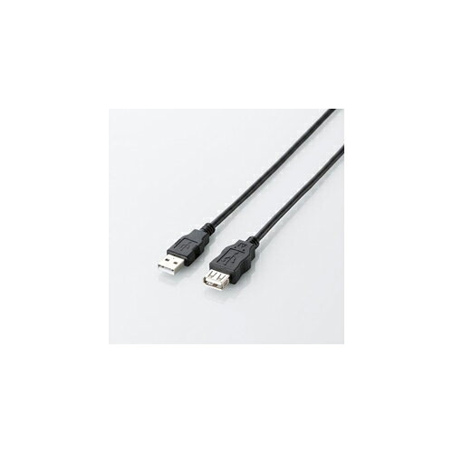 エレコム エコUSB2.0延長ケーブル(AM-AFタイプ) 1m ブラック U2C-JE10BK