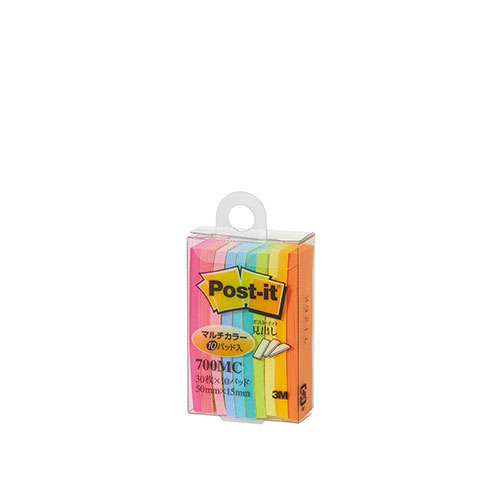 【10個セット】 3M Post-it ポストイット 見出し マルチカラー 3M-700MCX10