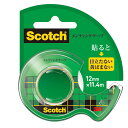 ポイント5倍 【30個セット】 3M Scotch スコッチ メンディングテープ小巻 12mmディスペンサ付 3M-CM-12X30 送料無料