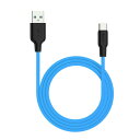 【5個セット】 日本トラストテクノロジー HOCO X21Plus シリコン充電ケーブル Type-C 1.0m ブルー X21P-TC10-BLX5(2)