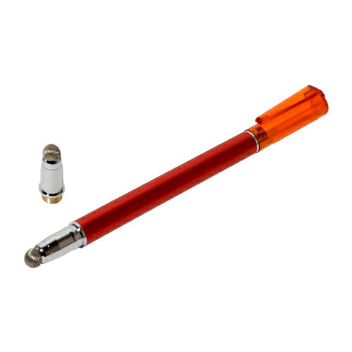 【5個セット】 MCO 先端交換式タッチペン 導電繊維タイプ レッド STP-L01/RDX5