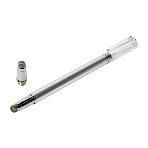 【5個セット】 MCO 先端交換式タッチペン 導電繊維タイプ シルバー STP-L01/SLX5