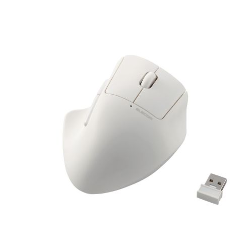 エレコム 無線抗菌静音マウス SHELLPHA チルト機能付き5ボタン 単4乾電池式 ホワイト M-SH30DBSKWH