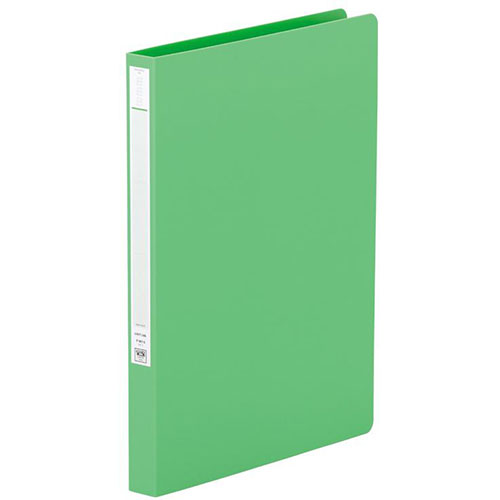 【5個セット】 LIHIT LAB. パンチレスファイル(HEAVY DUTY) A4S 黄緑 F-367-5-YGX5