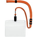 【10個セット】 オープン工業 吊り下げ名札 クリップ式 ヨコ特大 橙 OPEN-K-NL-21P-RGX10