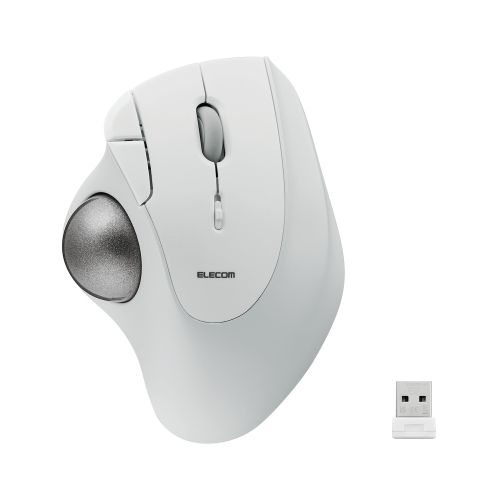 エレコム 2.4GHz無線トラックボール IST 5ボタン 人工ルビーモデル M-IT10DRWH