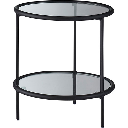東谷 ラウンドガラステーブル2D ブラック HIT-243