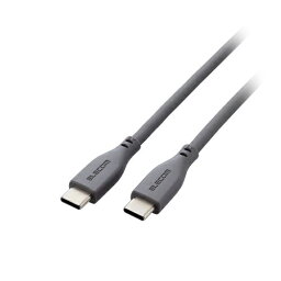 エレコム USB2.0ケーブル USB Type-C - USB Type-C/100W対応/なめらか MPA-CC5PSS15GY