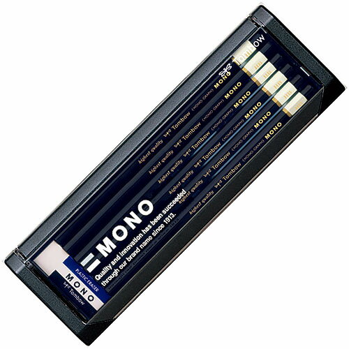 MONOシリーズのハイスタンダード トンボ鉛筆の超微粒子化技術を結晶化した「MONOシリーズ」の初代鉛筆。 6Hから6Bまで14硬度をラインナップ。製図・デッサンに適したプロユースモデルです。 高級鉛筆 六角軸 消しゴム付 ケース : PS樹脂 生産国 : ベトナム パッケージサイズ : 75×20×223mm パッケージ込重量 : 153gMONOシリーズのハイスタンダード