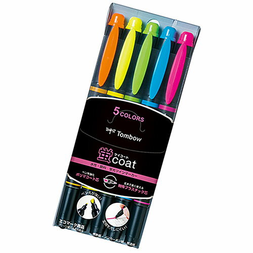 【5色×5セット】 トンボ鉛筆 蛍光マーカー 蛍コート Tombow-WA-TC5CX5