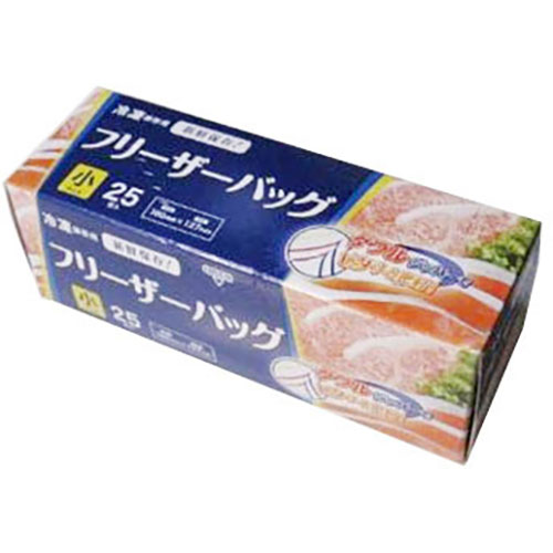 ジャパックス Wジッパー フリーザーバッグ 小 25枚入 WF-01