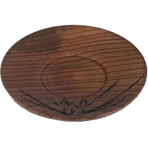 アサヒ興洋 木製茶托 蘭彫 スリ 4.0寸 TY15-01