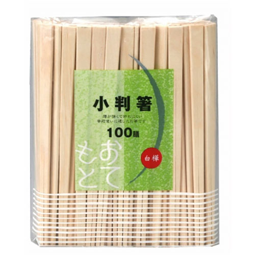 大和物産 白樺上 小判箸 裸 100膳 こだち MMT03509