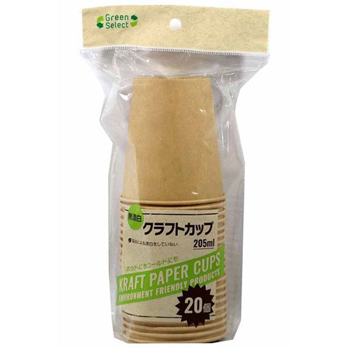 大和物産 Green Select クラフトカップ205ml 20個 60312