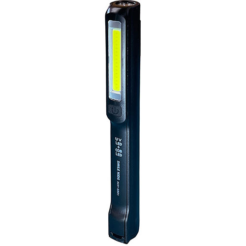 目に見えにくい人やペットのおしっこ汚れ、洗面所やトイレの汚れをUVライトで可視化 ●特徴 ・電池寿命 UVモード 約11時間 COB Highモード 約6時間 COB Lowモード 約15時間(国内メーカー製アルカリ乾電池使用時)。 ・本体にクリップと強力マグネット(クリップ部、電池フタ部)がついているので作業灯として位置を固定してご使用できます。 ●商品説明 ・目に見えにくい人やペットのおしっこ汚れ、洗面所やトイレの汚れをUVライトで可視化できるハンディライトです。 ・点灯モード切替 UVライト●COBライト High●COBライト Low●OFF。 ・UVライトは、長波長紫外線(365nm)。目を痛める恐れがあるので直視厳禁です。 本体/ABS樹脂、レンズ/PC樹脂、スイッチゴム/シリコーンゴム マグネット/ネオジウム磁石 保証期間 : 1年間 生産国 : 中国 パッケージサイズ : 100×35×230mm パッケージ重量 : 110g