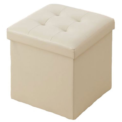 武田コーポレーション 収納スツール ホワイトベージュ 5M-38WH