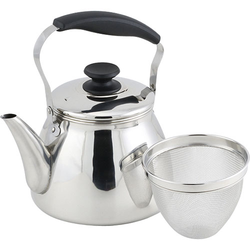 パール金属 モルティ 18-8ステンレス製広口ケットル 5.0L 茶こしアミ付 HB-5644