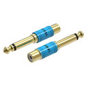VENTION 6.5mm Male to RCA Female オーディオ アダプター ブルー VD-6722(2)