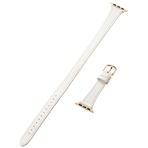 エレコム Apple Watch 41/40/38mm バンド ソフトレザー 2重巻きスリムタイプ &me オフホワイト AW-41BDLWJWH エレコム Apple Watch 41/40/38mm バンド ソフトレザー 2重巻きスリムタイプ &me オフホワイト AW-41BDLWJWH