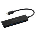 エレコム USBHUB USB-C 5Gpbs USB-A×3 Type-C-×1 PD100W対応 バスパワー 4ポート ブラック U3HC-H040PBK(2)