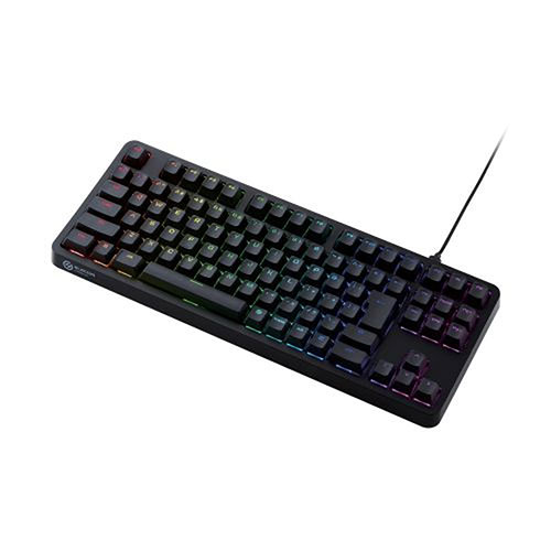 エレコム ゲーミングキーボード V custom 有線 着脱式 テンキーレス スピードリニア(銀軸) RGB ブラック TK-VK310SBK エレコム ゲーミングキーボード V custom 有線 着脱式 テンキーレス スピードリニア(銀軸) RGB ブラック TK-VK310SBK