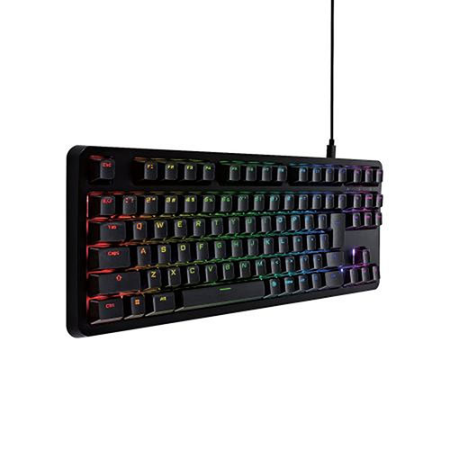 エレコム ゲーミングキーボード V custom 有線 着脱式 テンキーレス スピードリニア(銀軸) RGB ブラック TK-VK310SBK
