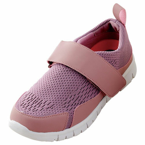 サンスマイル 楽々のびのびニットストレッチシューズ ワンタッチ式 パープル S SNSM-64565