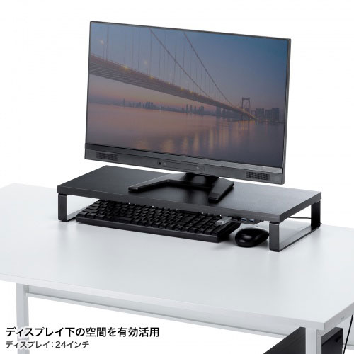 サンワサプライ USBハブ付モニター台 ブラック MR-LC215BK [3]