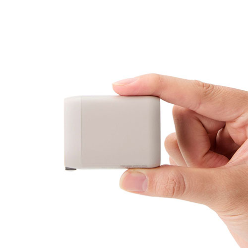 エレコム &me USB Power Delivery 65W キューブAC充電器 グレージュ MPA-ACCP4465GB