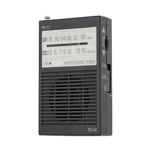 ナカバヤシ ポケットラジオ 単4電池タイプ ブラック RD-04BK ナカバヤシ ポケットラジオ 単4電池タイプ ブラック RD-04BK