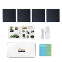 SolarBrick マグネット式組み立てソーラー充電器 パネル4枚(ネイビー)セット SB-4PNV